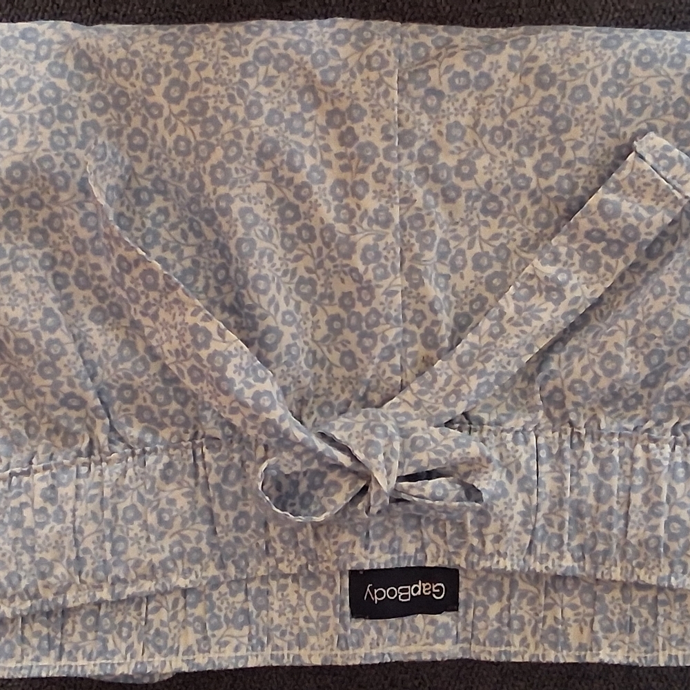 GAP Floral Pajama Top - Blue and White